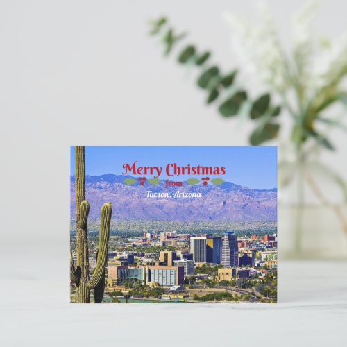 Merry Christmas from Tucson Arizona Postcard
