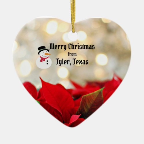 Merry Christmas from Tyler Texas Ceramic Ornament