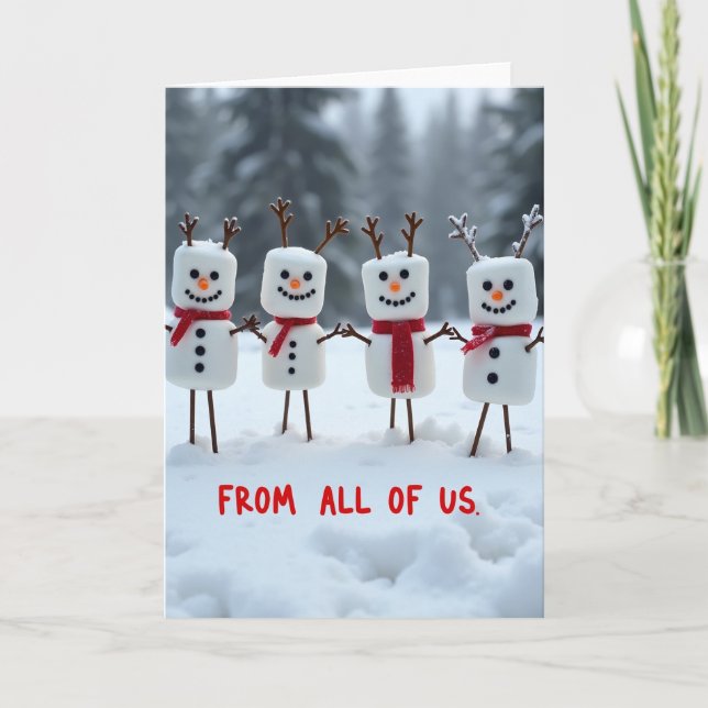 Merry Christmas From Us All Card (Front)