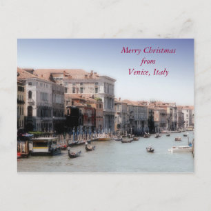 Merry Christmas from Venice, Italy Holiday Postcard