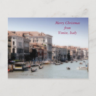 Merry Christmas from Venice, Italy Holiday Postcard
