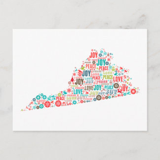 Merry Christmas from Virginia Postcard