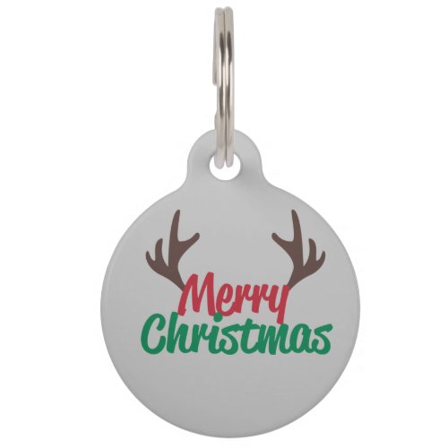 merry christmas from your dog pet ID tag
