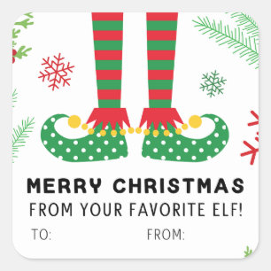 Merry Christmas From Your Favorite Elf Favor Tags