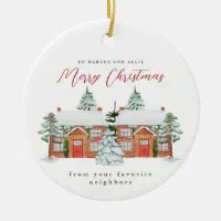 Good Neighbors Christmas Ornament | Chance Made Us Neighbors Ornament |  Funny Ornament For Neighbor | HOA Neighborhood Xmas Gift