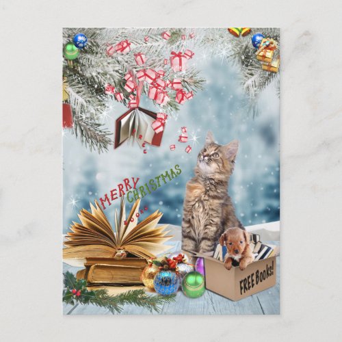 Merry Christmas from your House_pets Holiday Postcard