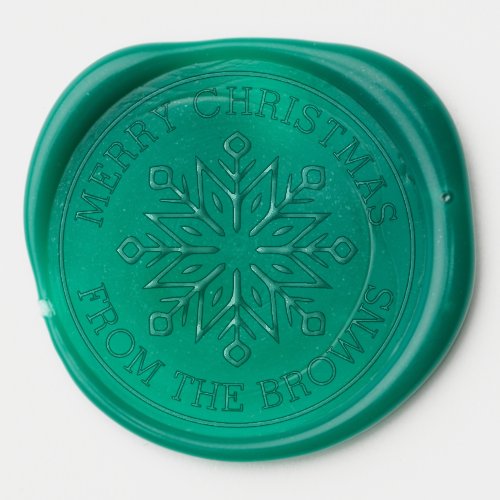 Merry Christmas from your name snowflake Wax Seal Sticker