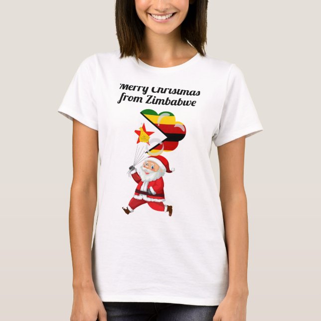 Merry Christmas from Zimbabwe T-Shirt (Front)