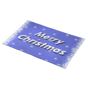 Merry Christmas Frost 3D Cloth Placemat