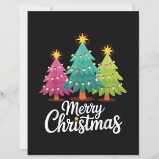 Merry Christmas Fun Colorful Christmas Tree Design