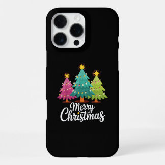 Merry Christmas Fun Colorful Christmas Tree Design iPhone 16 Pro Max Case