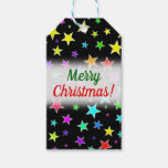 [ Thumbnail: "Merry Christmas!" + Fun, Colorful Stars Pattern Gift Tags ]