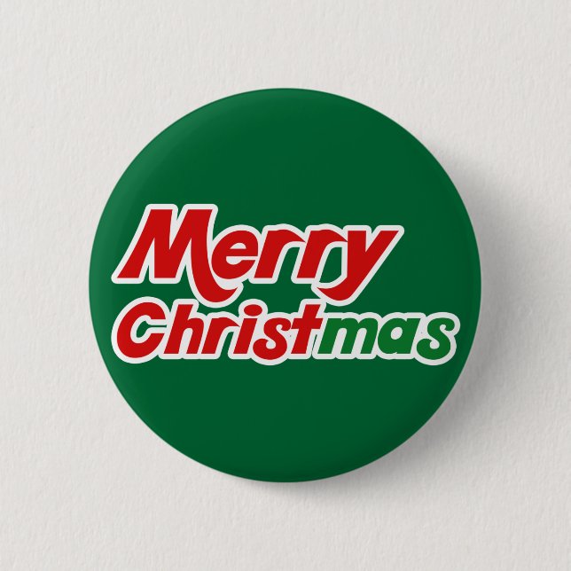 Merry Christmas Fun Flair Christian Buttons (Front)