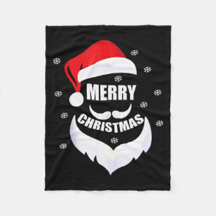 Merry Christmas -fun Santa Claus Father Xmas Boy G Fleece Blanket
