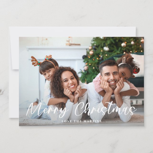 Merry Christmas Fun Script Photo  (Front)