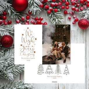 Merry Christmas fun time  family photo Holiday Card
