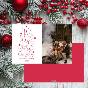 Merry Christmas fun time  family photo Holiday Card