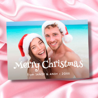 Merry Christmas Fun Typography 2 Side Design Photo