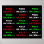 [ Thumbnail: "Merry Christmas!": Fun, Vintage Video Game Look Poster ]