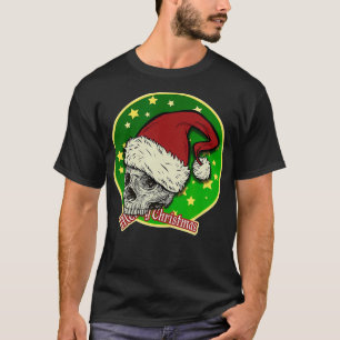 Merry Christmas Funny AntiHolidays Skull Graphic T-Shirt