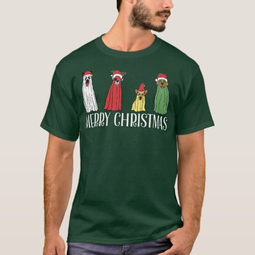 Merry Christmas Funny Christmas Dogs Lovers T_Shirt