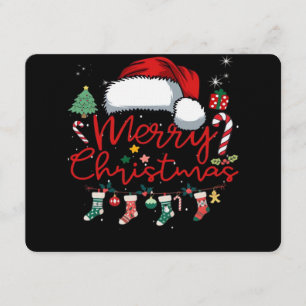 Merry Christmas Funny Christmas Matching Classic Invitation