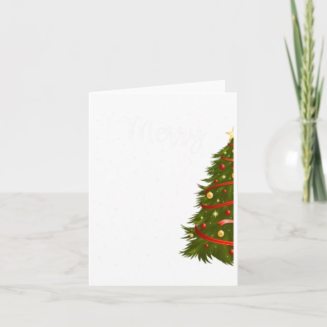 Merry Christmas Funny Christmas Tree Couples Match Card (Front)