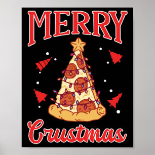 Merry Christmas Funny Christmas Tree Lights Santa  Poster