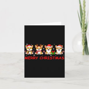 Merry Christmas Funny Corgi Xmas Cute Dogs Lovers Card