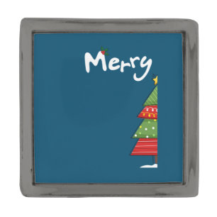 Merry Christmas Funny Couples Matching Gunmetal Finish Lapel Pin