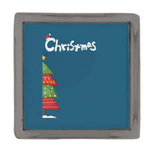 Merry Christmas Funny Couples Matching Gunmetal Finish Lapel Pin