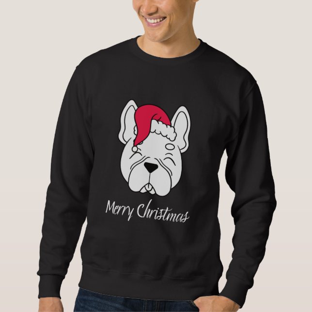 Merry Christmas funny dog Sweatshirt (Front)