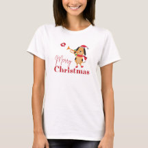Merry Christmas funny dog  T-Shirt