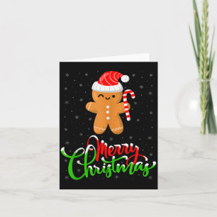 Merry Christmas Funny Gingerbread Cookie Baking Ch Card