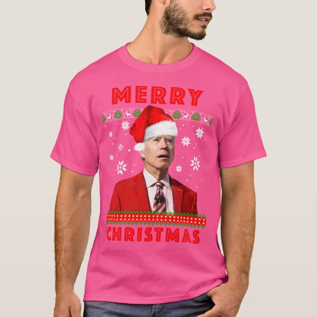 Merry Christmas Funny Joe Biden T-Shirt (Front)