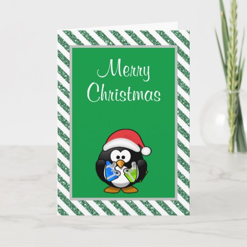 Merry Christmas Funny Penguin Christmas Card