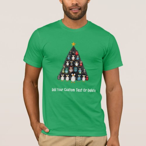 Merry Christmas Funny Penguin Tree T_Shirt