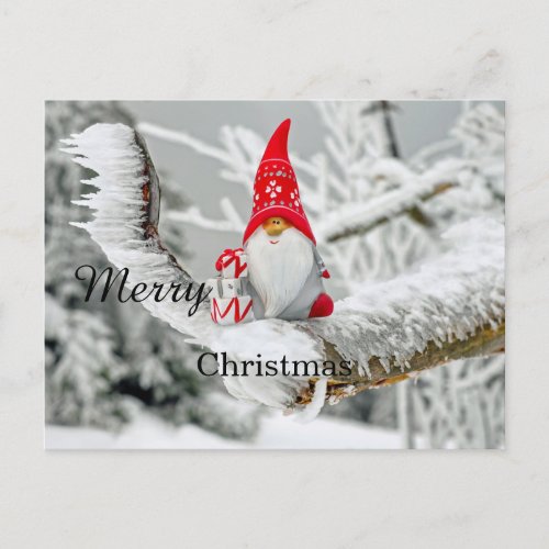 Merry Christmas Funny Quote With Black Text  Holiday Postcard