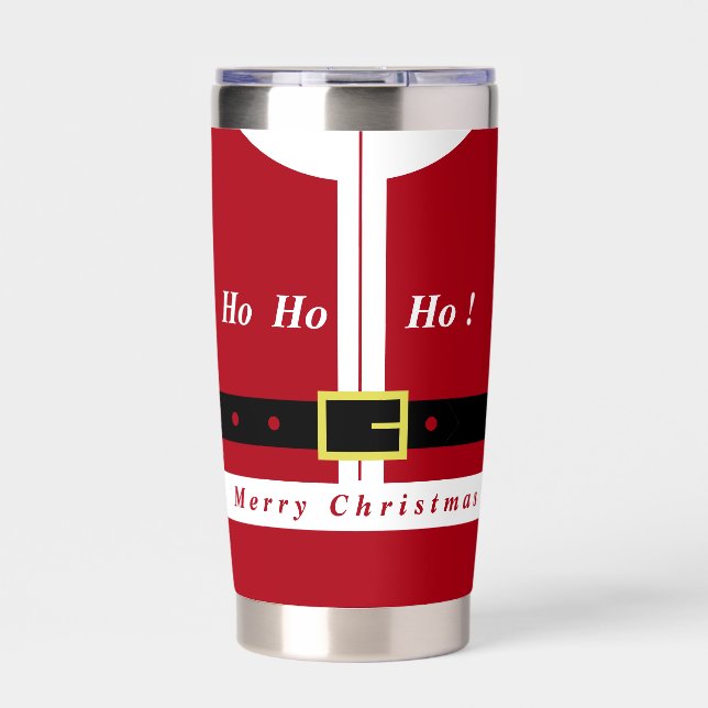 Merry Christmas Funny Santa Design Gift Insulated Tumbler (Front)