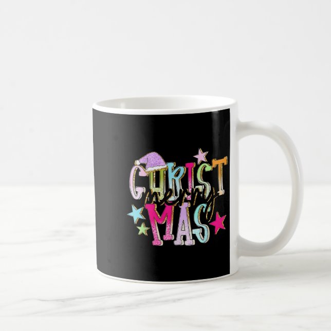Merry Christmas Funny Santa Squad Pajamas Xmas Hol Coffee Mug (Right)