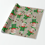 Merry Christmas Funny Santa's Elves Custom Face Wrapping Paper<br><div class="desc">Elevate your gift-giving game with our Merry Christmas Funny Santa's Elves Custom Face Wrapping, a delightful and unforgettable addition to your holiday traditions. This unique gift wrap set is designed to bring laughter and joy to your presents by allowing you to add your own face to the adorable characters. These...</div>