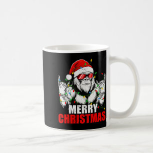 Merry Christmas Funny Vintage Bigfoot Rock On Xmas Coffee Mug