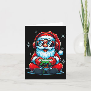 Merry Christmas Gamer Boys Mens Video Game Santa C Card