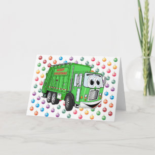 Merry Christmas Garbage Truck Holiday Card