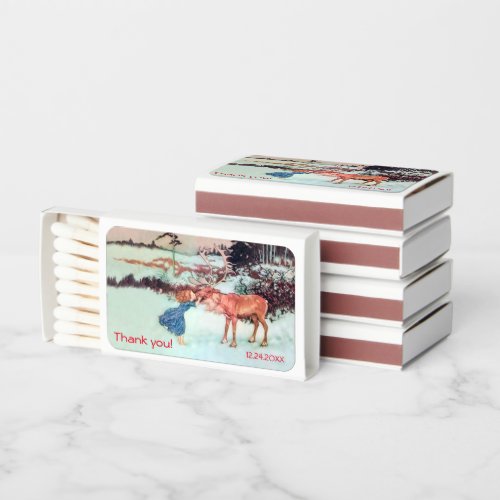 Merry Christmas Gerda and the Reindeer Thank you Matchboxes
