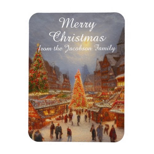 Merry Christmas German Market Greetings Kitsch Magnet