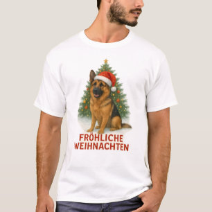 Merry Christmas German Shepherd Christmas Dog T-Shirt