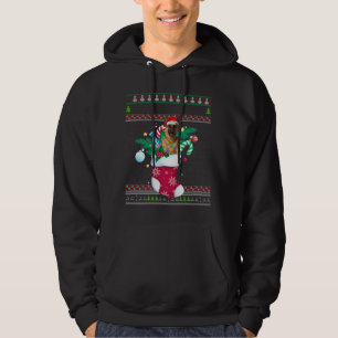 Merry Christmas German Shepherd Dog In Sock Funny  Hoodie