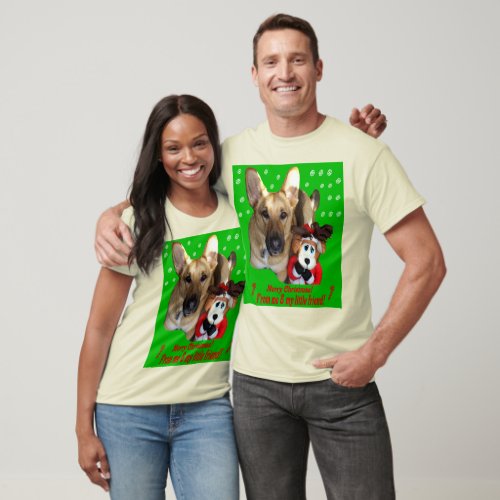 Merry Christmas German Shepherd  Dog Unisex Light T_Shirt