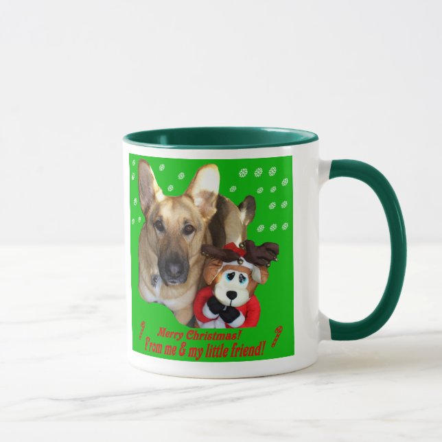 Merry Christmas German Shepherd Mug (Right)